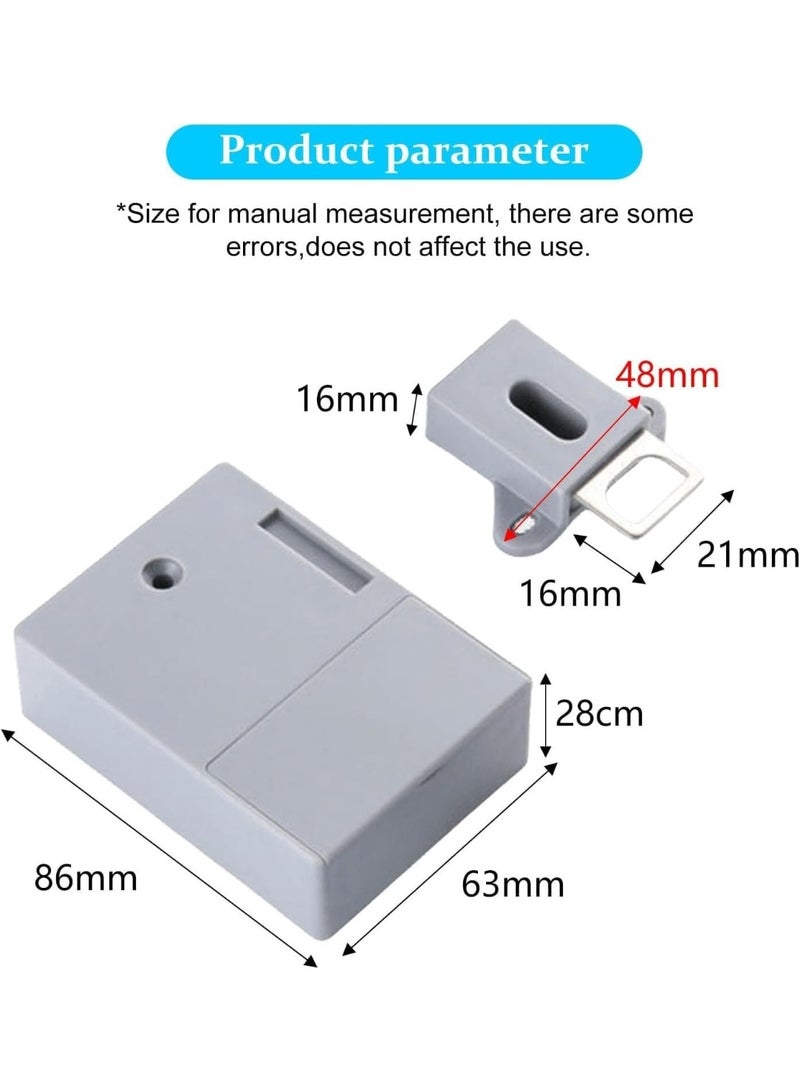 قفل خزانة إلكتروني ذكي – قفل غير مرئي بدون ثقب مزود ببطاقة RFID و3 سلاسل مفاتيح، مثالي للمكاتب والمكتبات والساونا والمصانع وصناديق الأمان. - Image 2